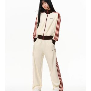 Velvet Cropped Zip-Up Hoodie Set - Image 4