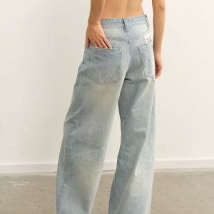 Women Wide Legs Denim Jeans - Image 8