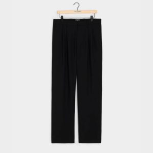 Relaxed Italian Wool Crepe Trouser