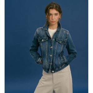 Women Fitted Denim Jacket - Image 2