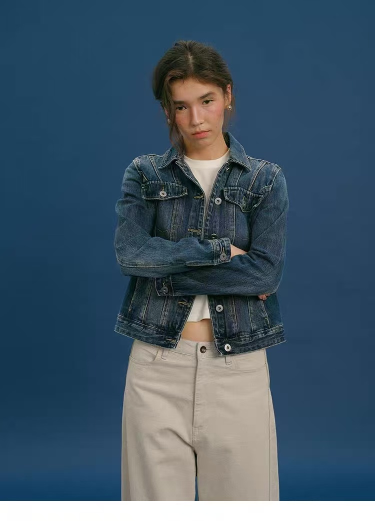 Women Fitted Denim Jacket - Image 8