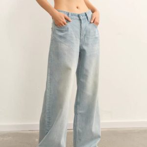 Women Wide Legs Denim Jeans - Image 7