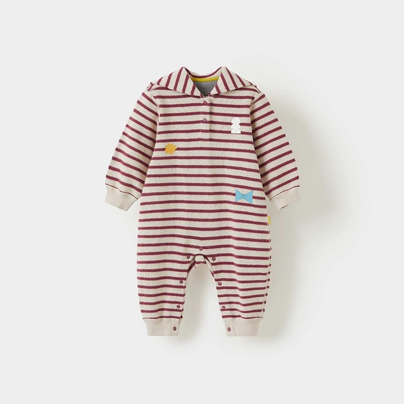 Stripes Baby Jumpsuit with Hoodie - Image 1