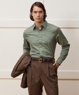 Cotton Twill Long Point Collar Shirt - Image 7
