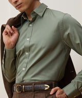 Cotton Twill Long Point Collar Shirt - Image 2