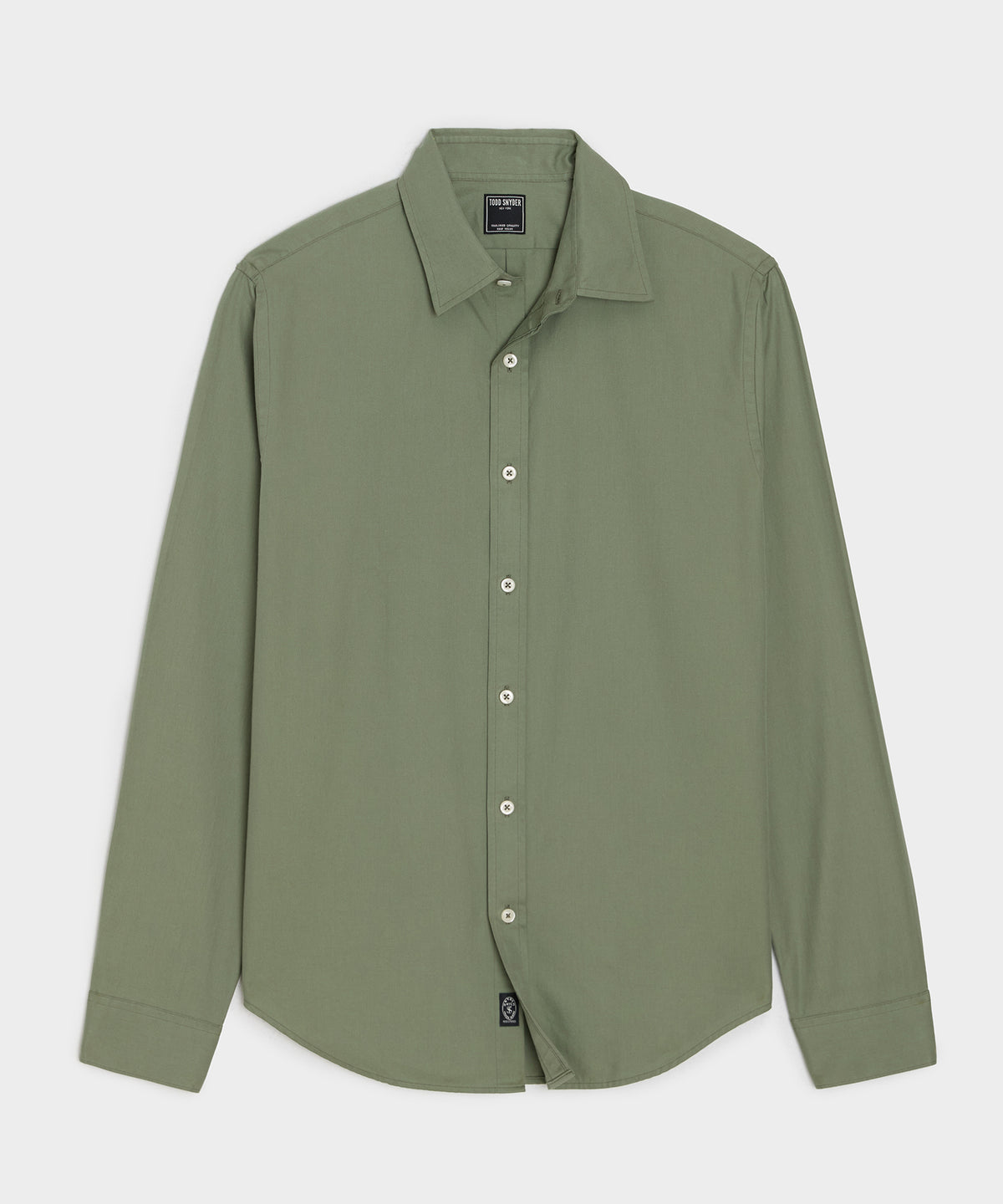Cotton Twill Long Point Collar Shirt - Image 1
