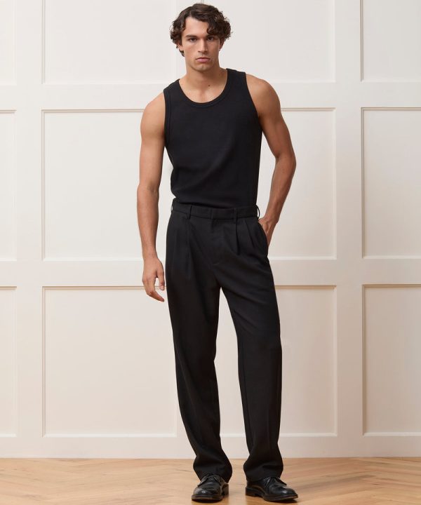 Relaxed Italian Wool Crepe Trouser