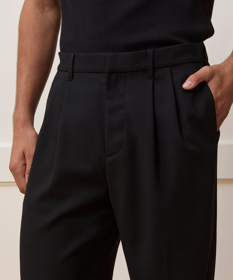 Relaxed Italian Wool Crepe Trouser - Image 4