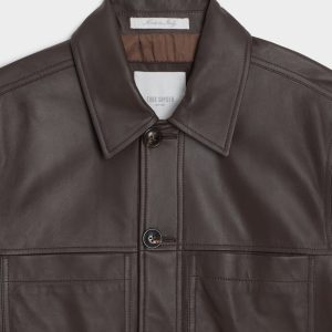 Boxy Leather Jacket - Image 6