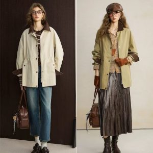 Women Mid-long Trenches - Image 2