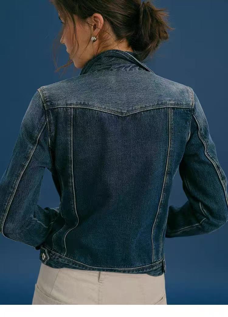 Women Fitted Denim Jacket - Image 11