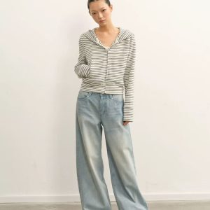 Women Wide Legs Denim Jeans - Image 6