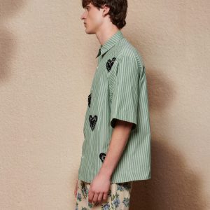 Heart Printing Boxy Short Shirt - Image 4