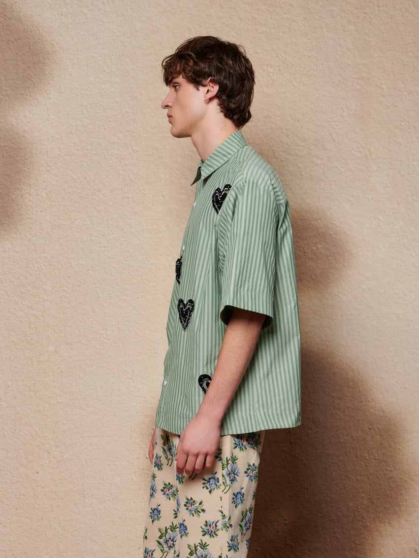 Heart Printing Boxy Short Shirt - Image 4