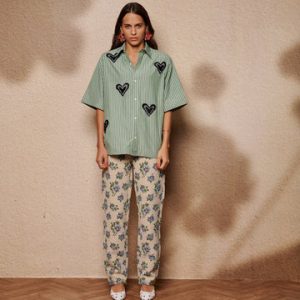 Heart Printing Boxy Short Shirt - Image 7