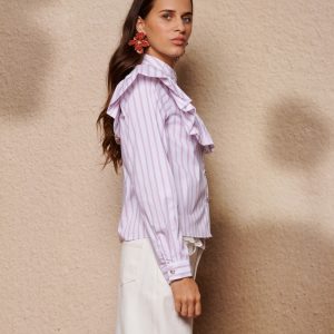 Stripe Ruffle Blouse - Image 3