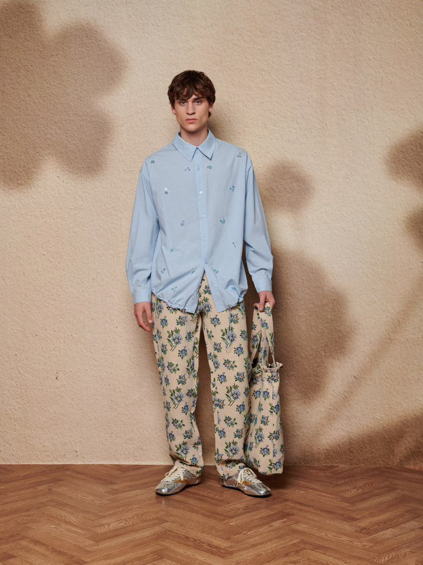 Embroidery Drawstring Shirt - Image 4