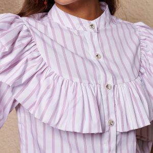 Stripe Ruffle Blouse - Image 4