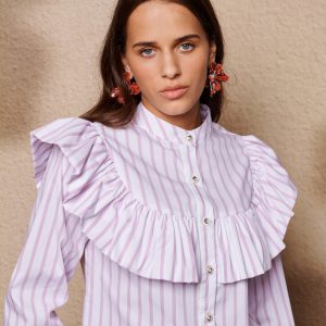 Stripe Ruffle Blouse - Image 5