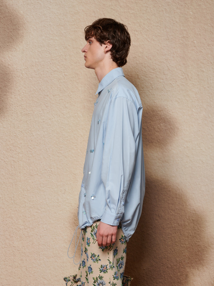 Embroidery Drawstring Shirt - Image 6