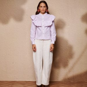Stripe Ruffle Blouse - Image 6