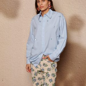 Embroidery Drawstring Shirt - Image 7