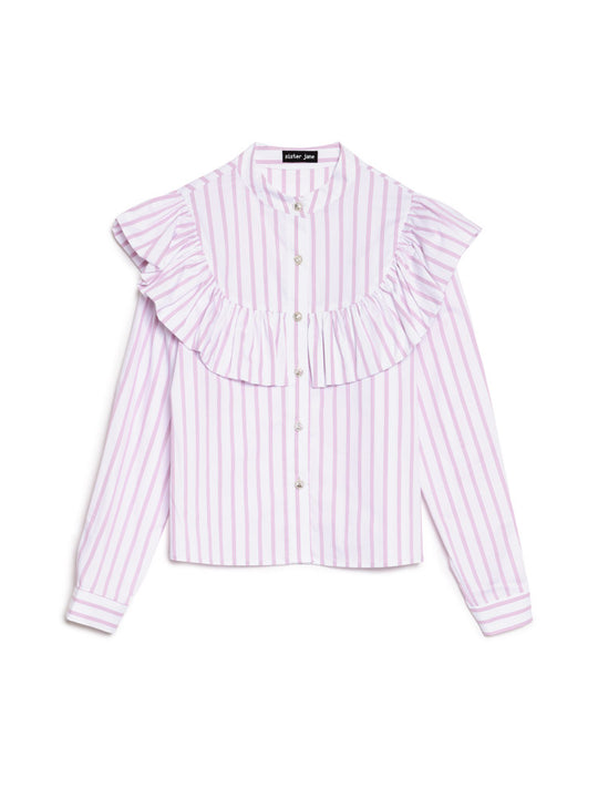 Stripe Ruffle Blouse