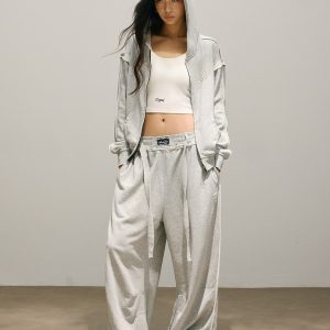 280g Distressed Raw-Edge Street Dance Sportswear