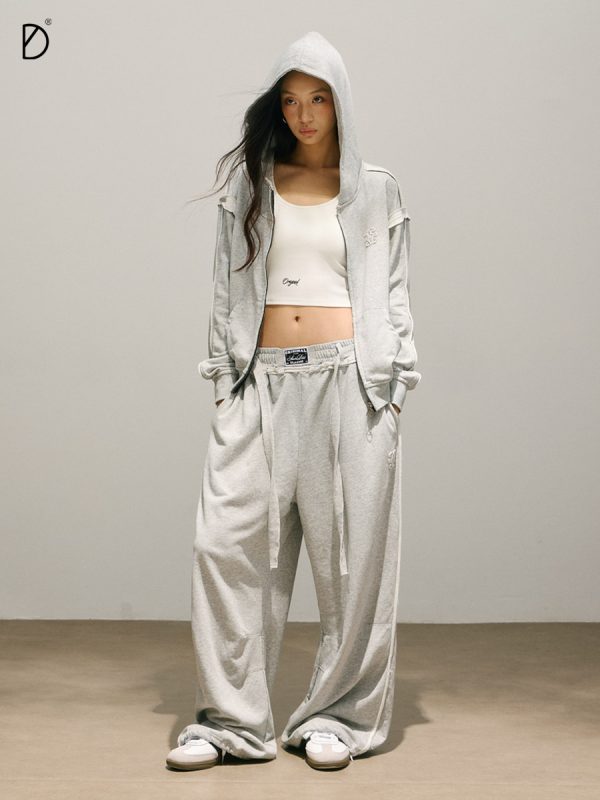 280g Distressed Raw-Edge Street Dance Sportswear