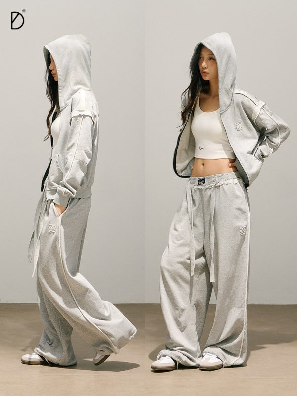 280g Distressed Raw-Edge Street Dance Sportswear