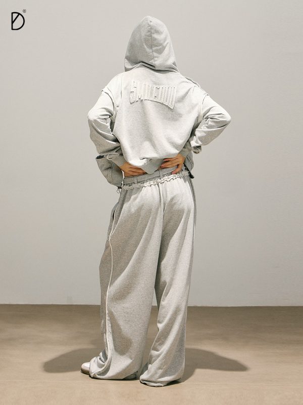 280g Distressed Raw-Edge Street Dance Sportswear