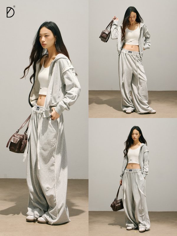 280g Distressed Raw-Edge Street Dance Sportswear